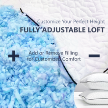 Load image into Gallery viewer, BLS Premium Adjustable Shredded Memory Foam Pillow