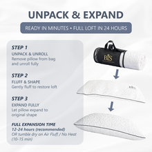 Load image into Gallery viewer, BLS Premium Adjustable Shredded Memory Foam Pillow