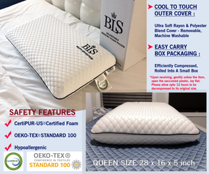 BLS 3 Layer Adjustable Dual Side Memory Foam Pillow