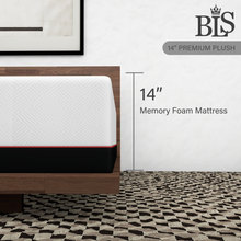Load image into Gallery viewer, BLS 14 Inches Premium Plush Gel Memory Foam Mattress