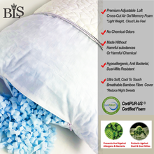 Load image into Gallery viewer, BLS Premium Adjustable Shredded Memory Foam Pillow