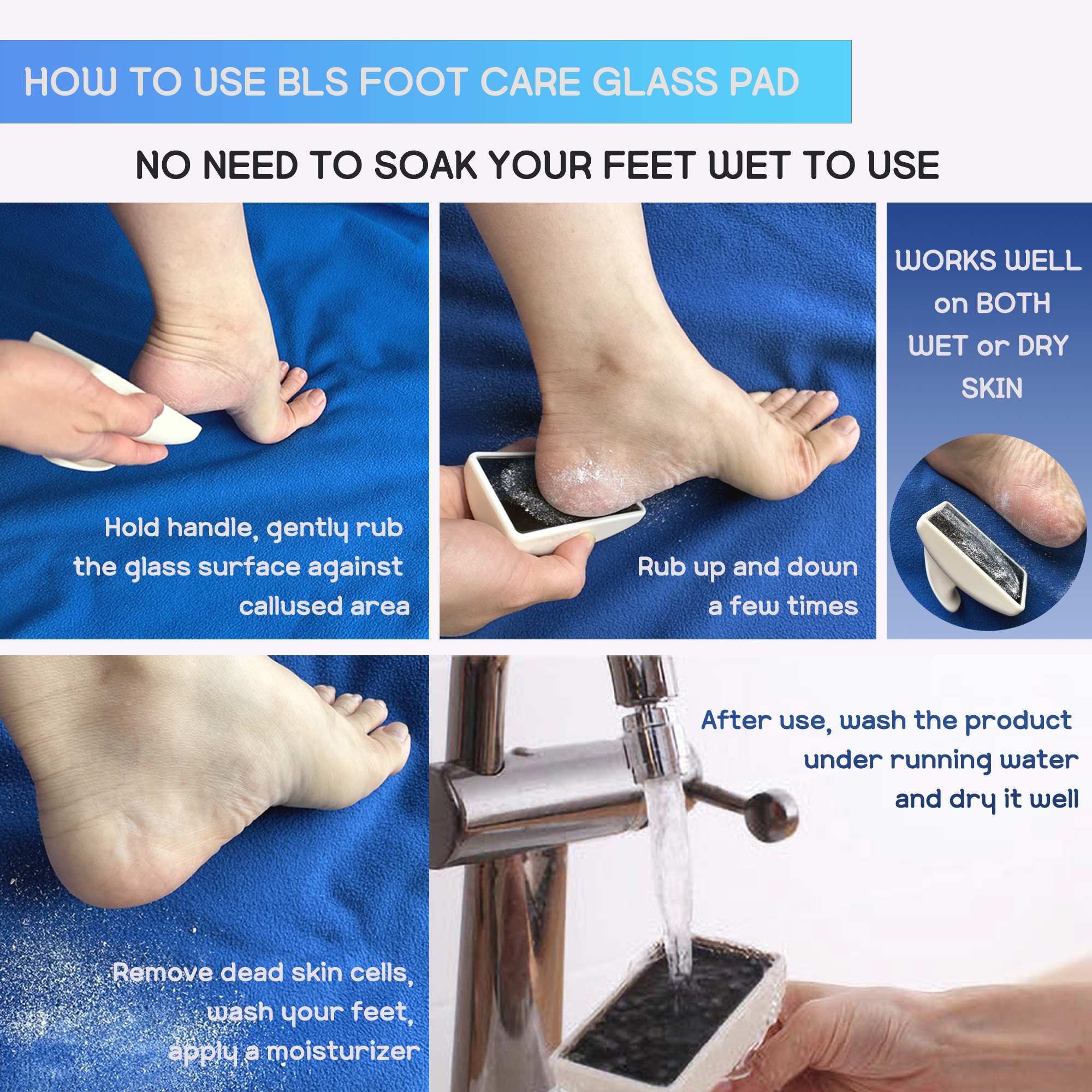 BLS Foot Care Glass Pad
