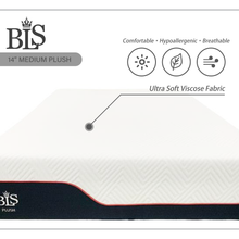 Load image into Gallery viewer, BLS 14 Inches Medium Plush Gel Memory Foam Mattress
