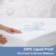 Load image into Gallery viewer, BLS Bamboo Terry Mattress Protector - 100% Waterproof