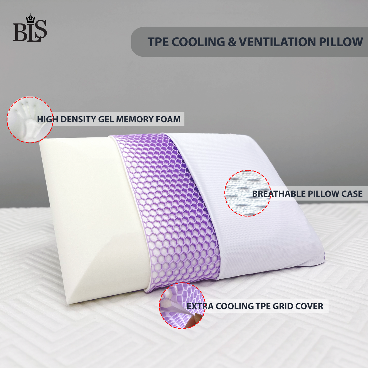 High density memory foam pillow best sale