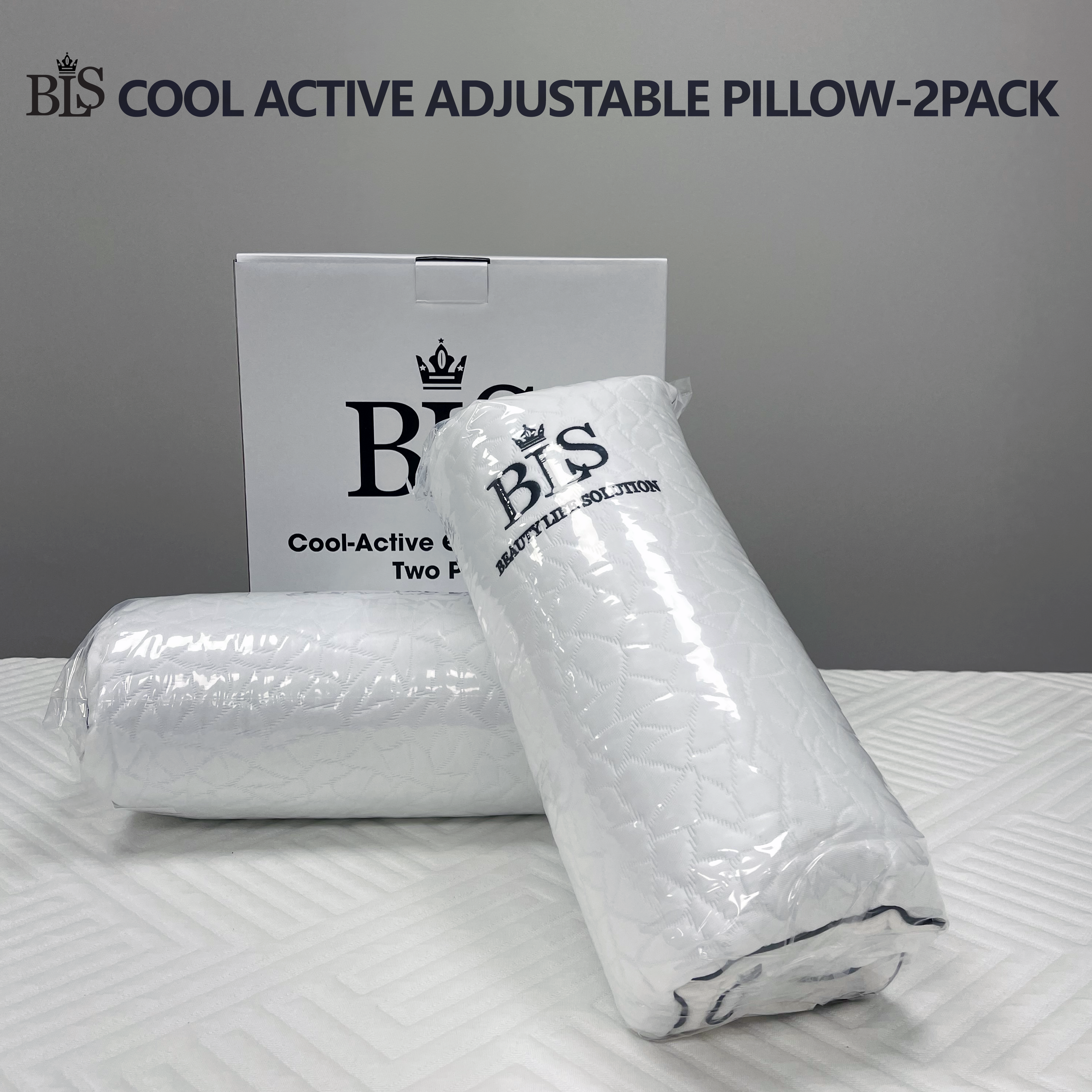BLS Cool Active Premium Adjustable Pillows - 2 Pack