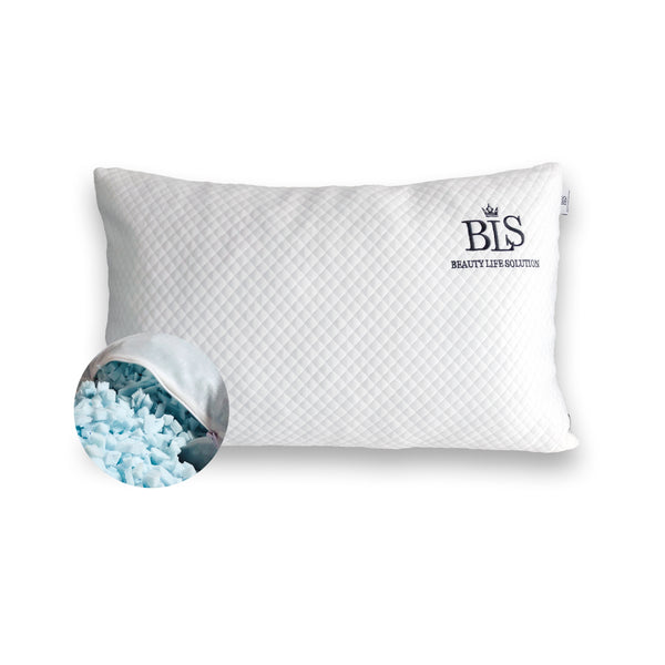 BLS Blue Diamond Adjustable Memory Foam Pillow – BEAUTYLIFESOLUTION