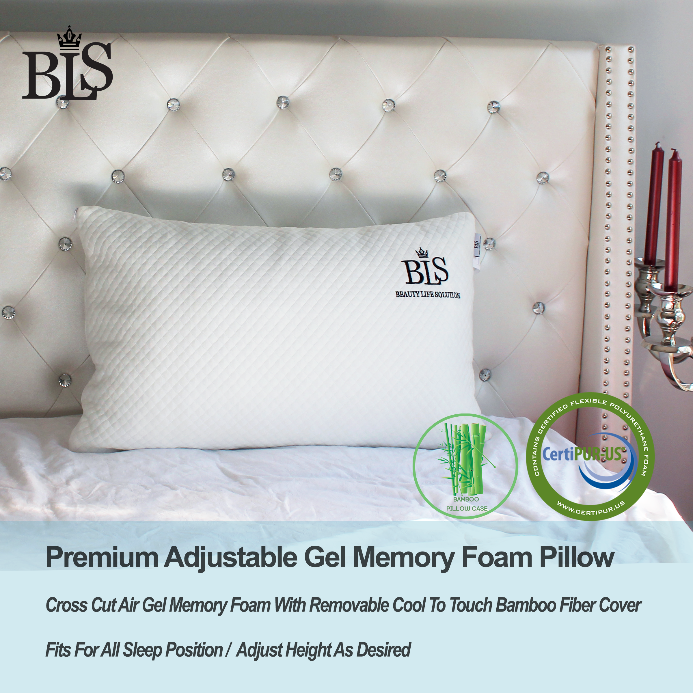 Diamond memory foam pillow best sale