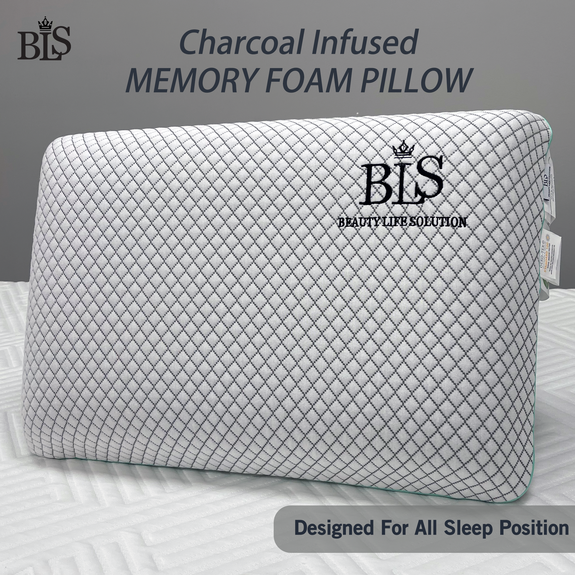 Charcoal infused memory foam pillow outlet