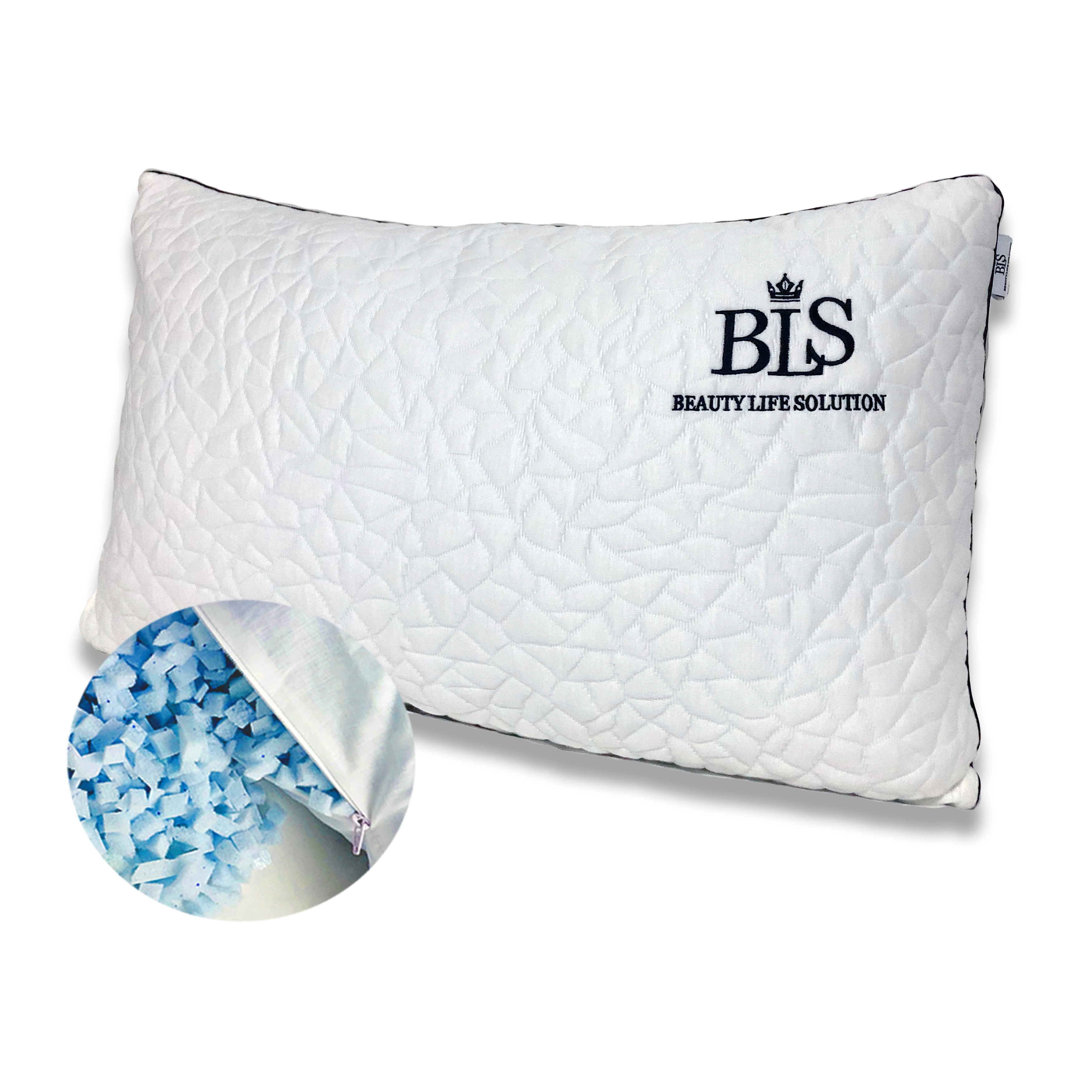 BLS Premium Adjustable Shredded Memory Foam Pillow